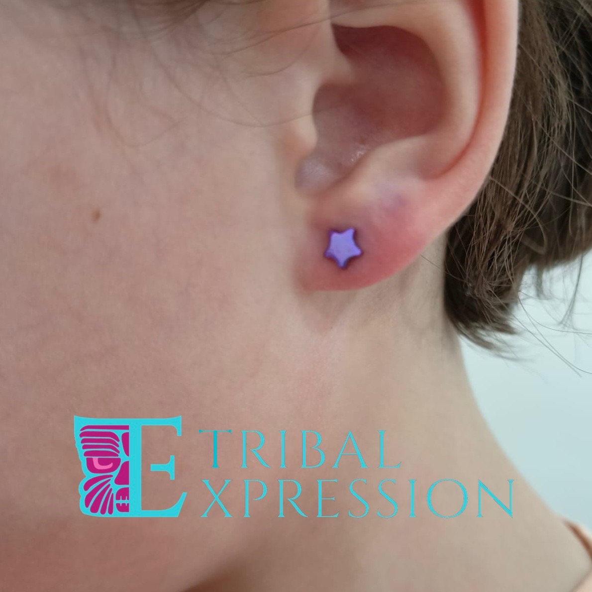 Titanium heart star and shape earrings for children’s ear piercing at Tribal Expression-2.webp Titanium heart star and shape earrings for children's ear piercing at Tribal Expression